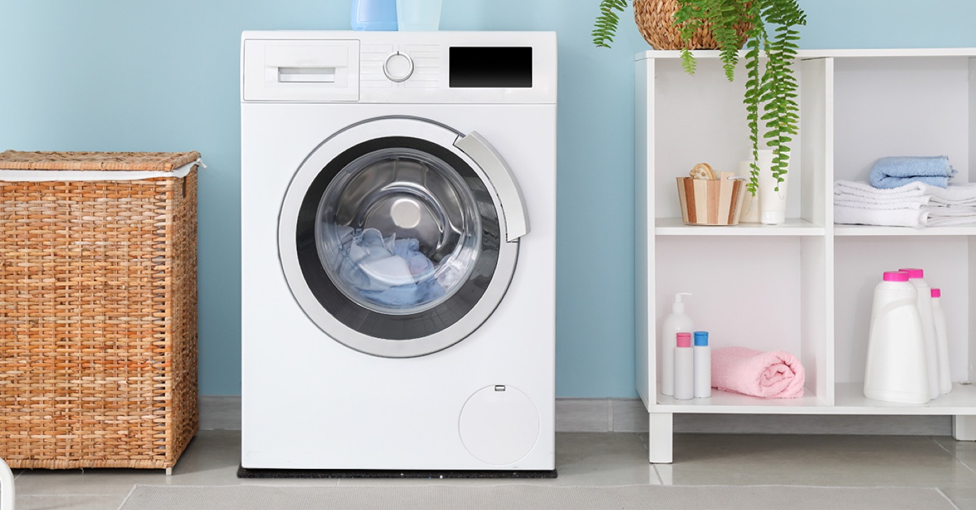 Waschmaschine mit Antivibrations-Zubehör