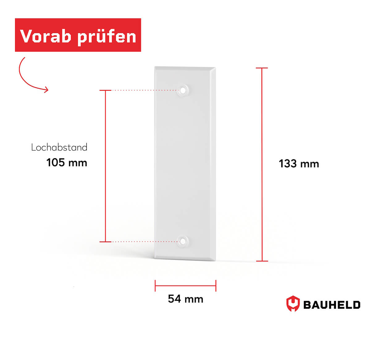 Gurtwickler Abdeckplatte Metall - Geschlossen, Ansicht 2