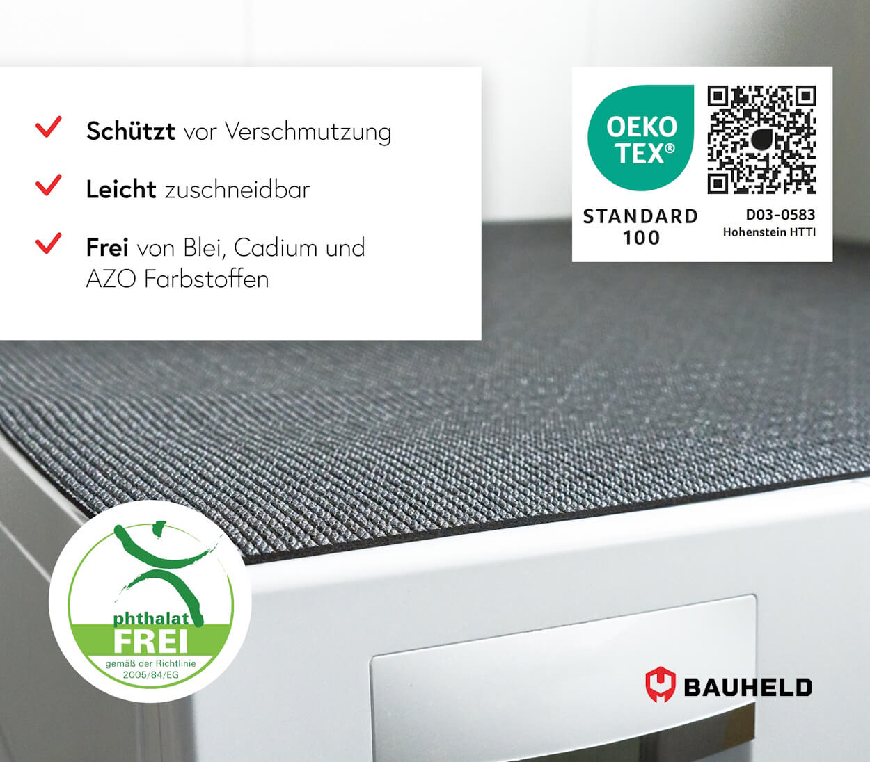 Waschmaschinenauflage 60 x 60 cm