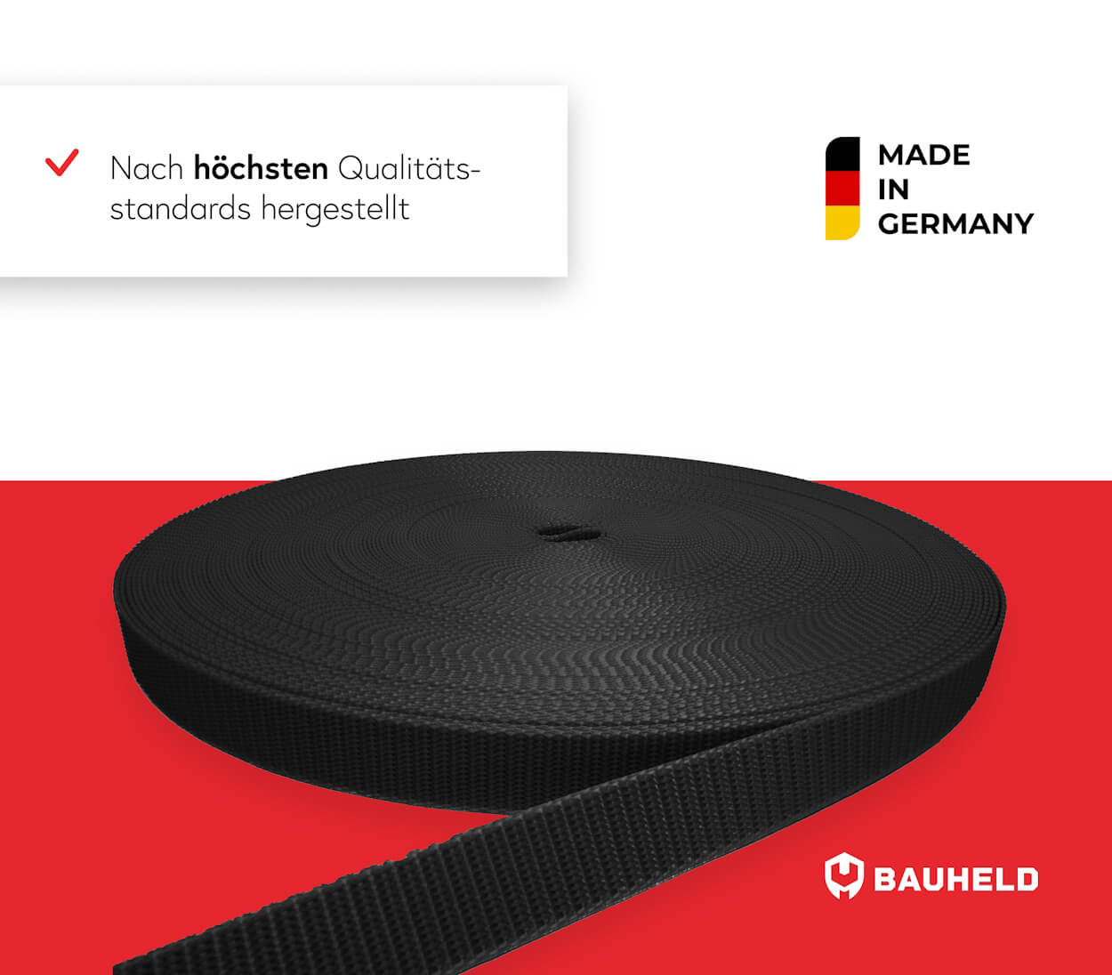 50m Rolladengurt 23 mm - Schwarz