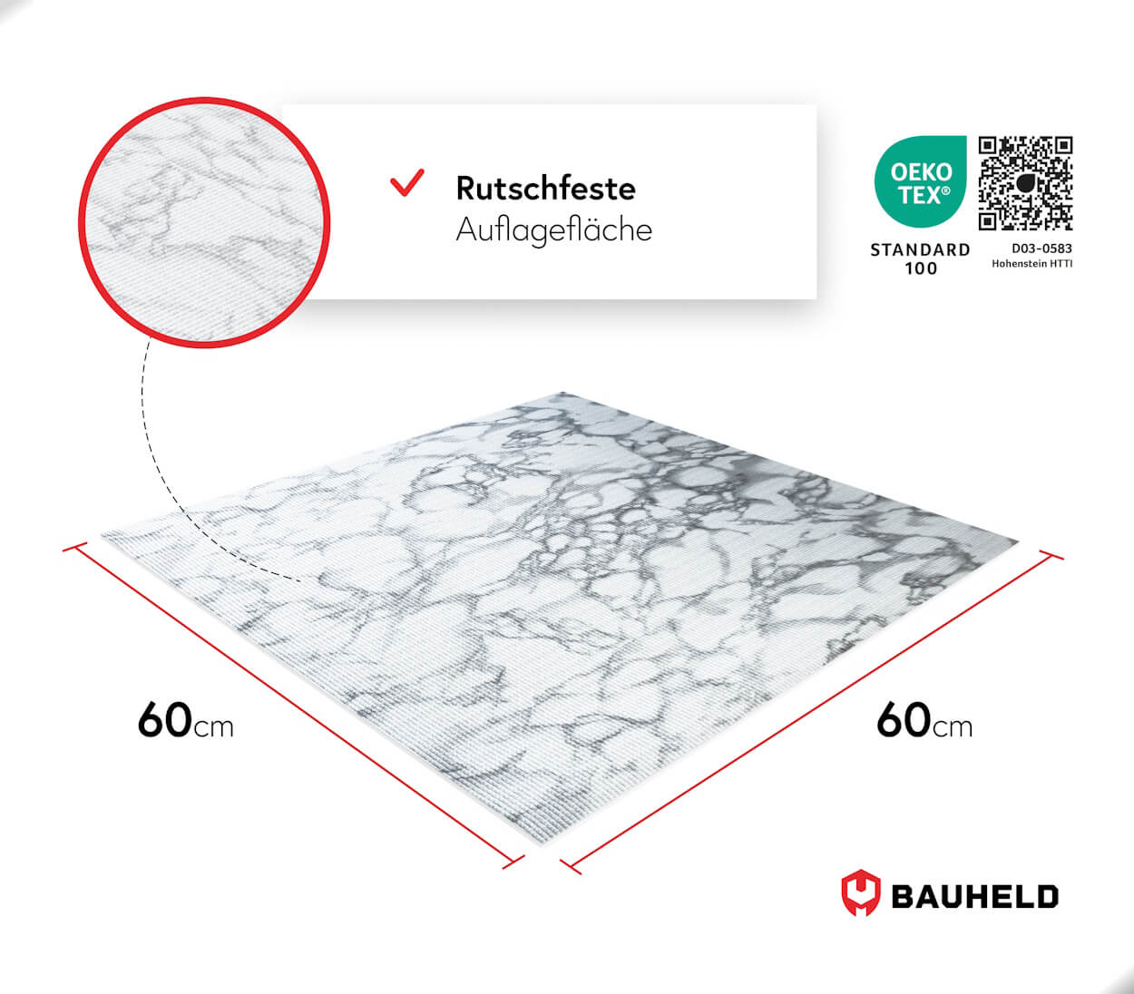 Waschmaschinenauflage 60 x 60 cm