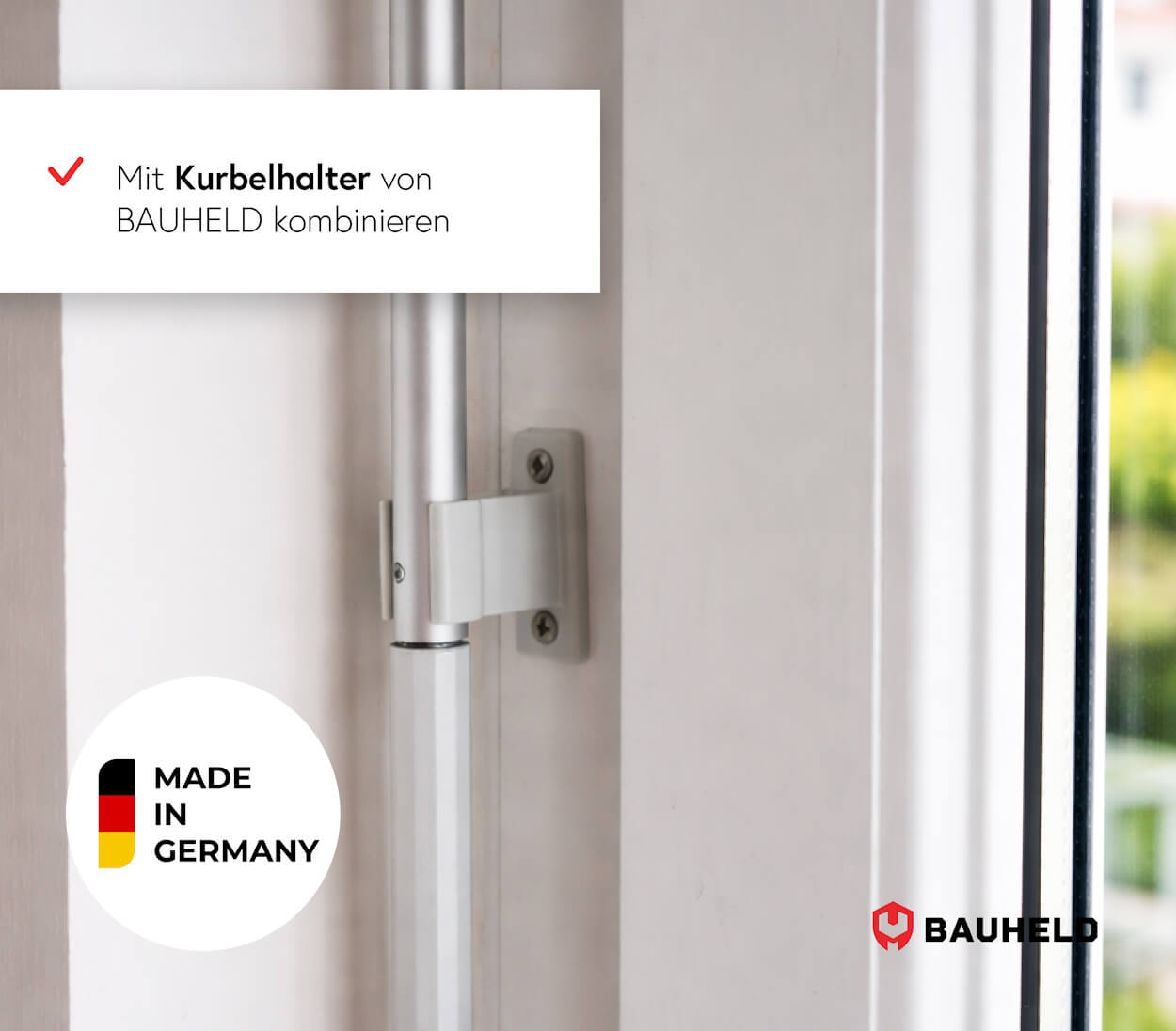 Kurbelstange für Rollladen - 140 cm - Weiß