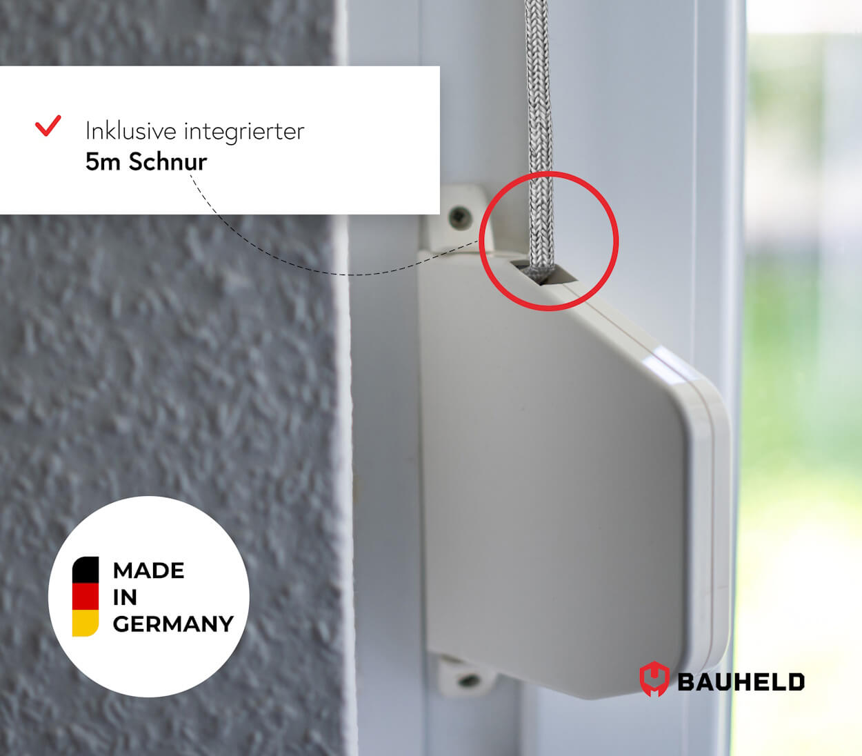 Schnurwickler mit Schnur - Weiß