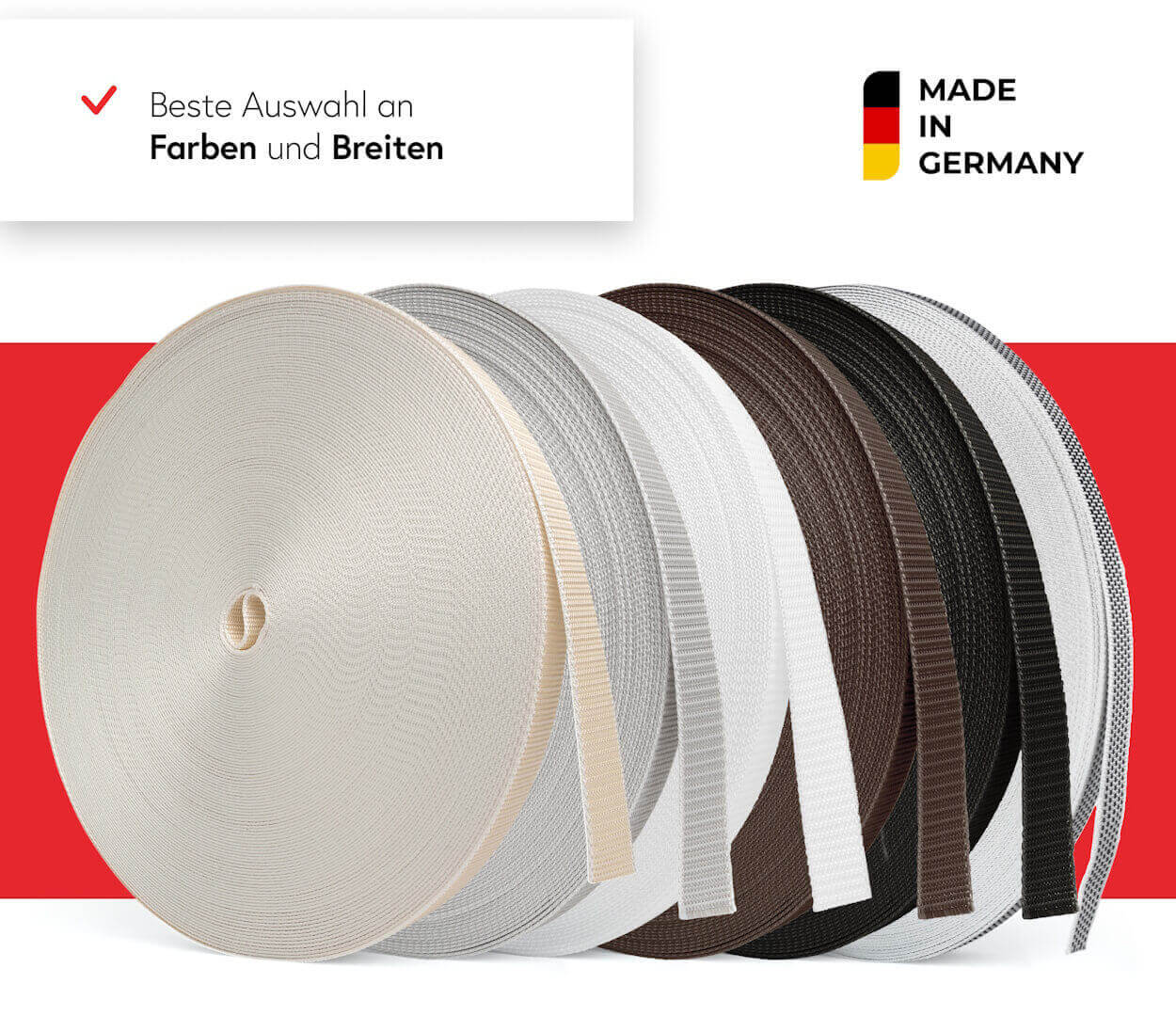 50m Rolladenband 14 mm - Braun