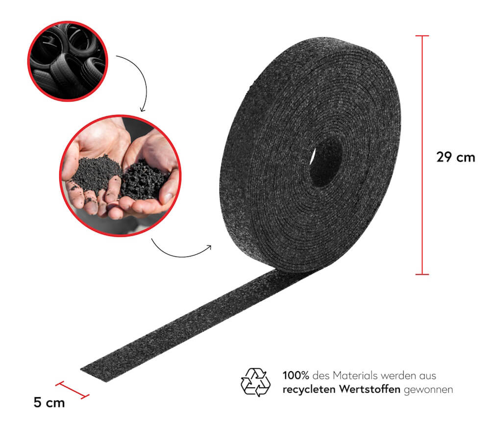 Gummigranulat Rolle 20 m
