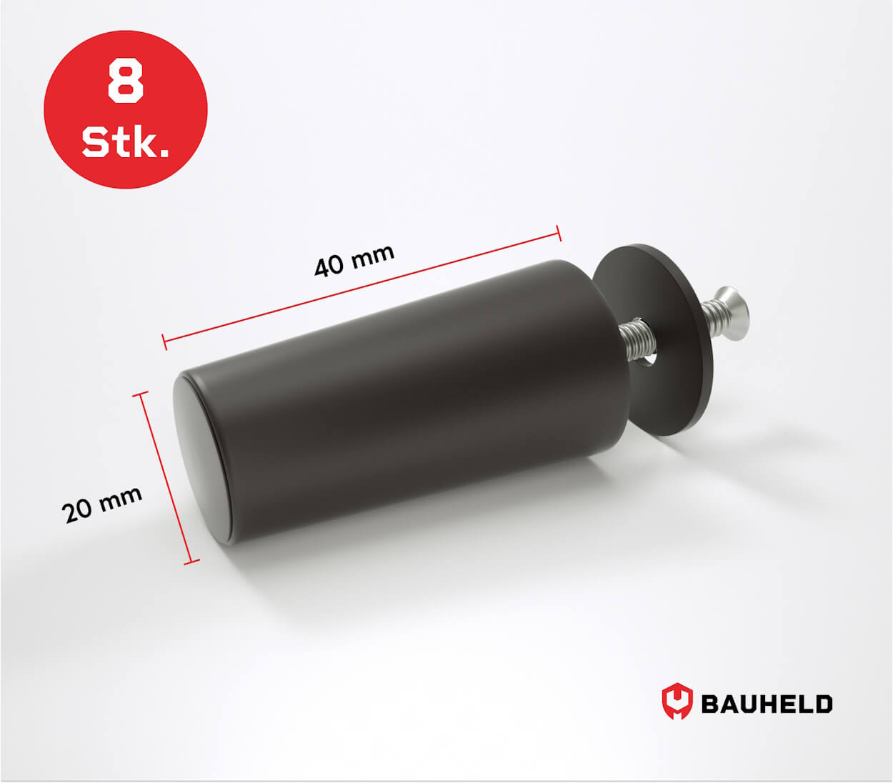 Rolladenstopper Geschlossen 40 mm - Braun
