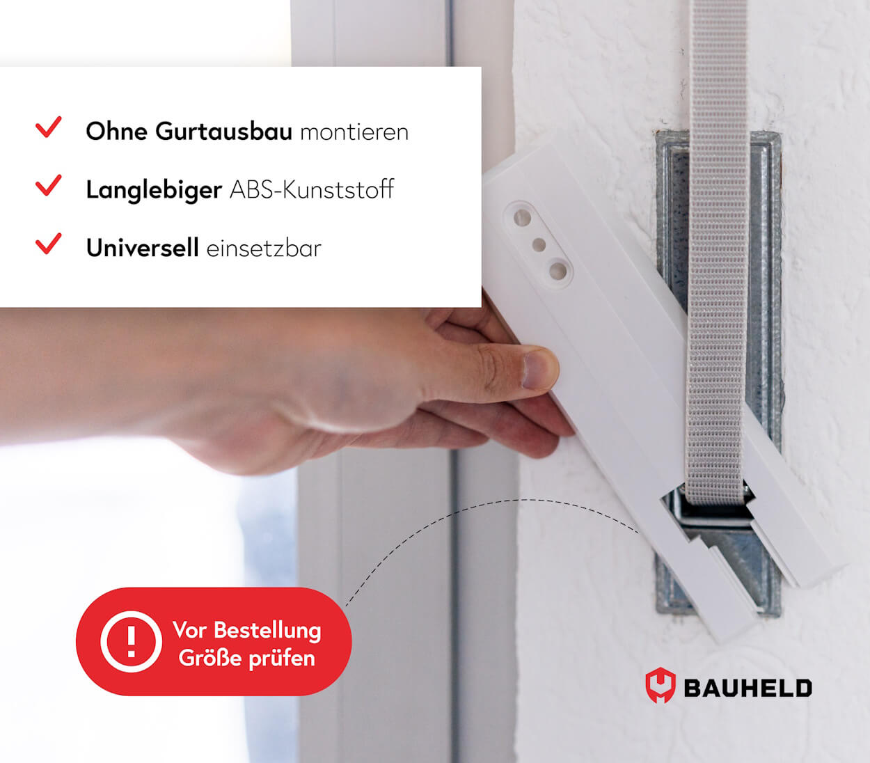 Gurtwickler Abdeckplatte ohne Gurtausbau