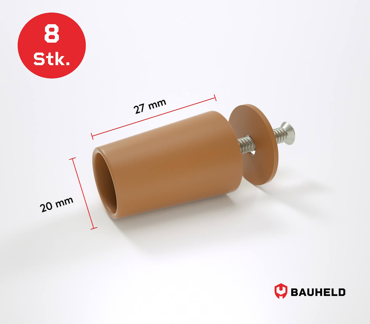 Rolladenstopper 27 mm - Hellbraun
