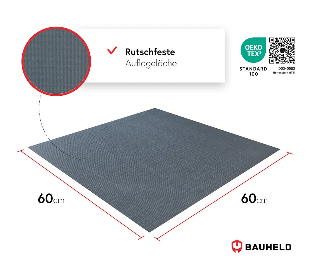 Waschmaschinenauflage 60 x 60 cm