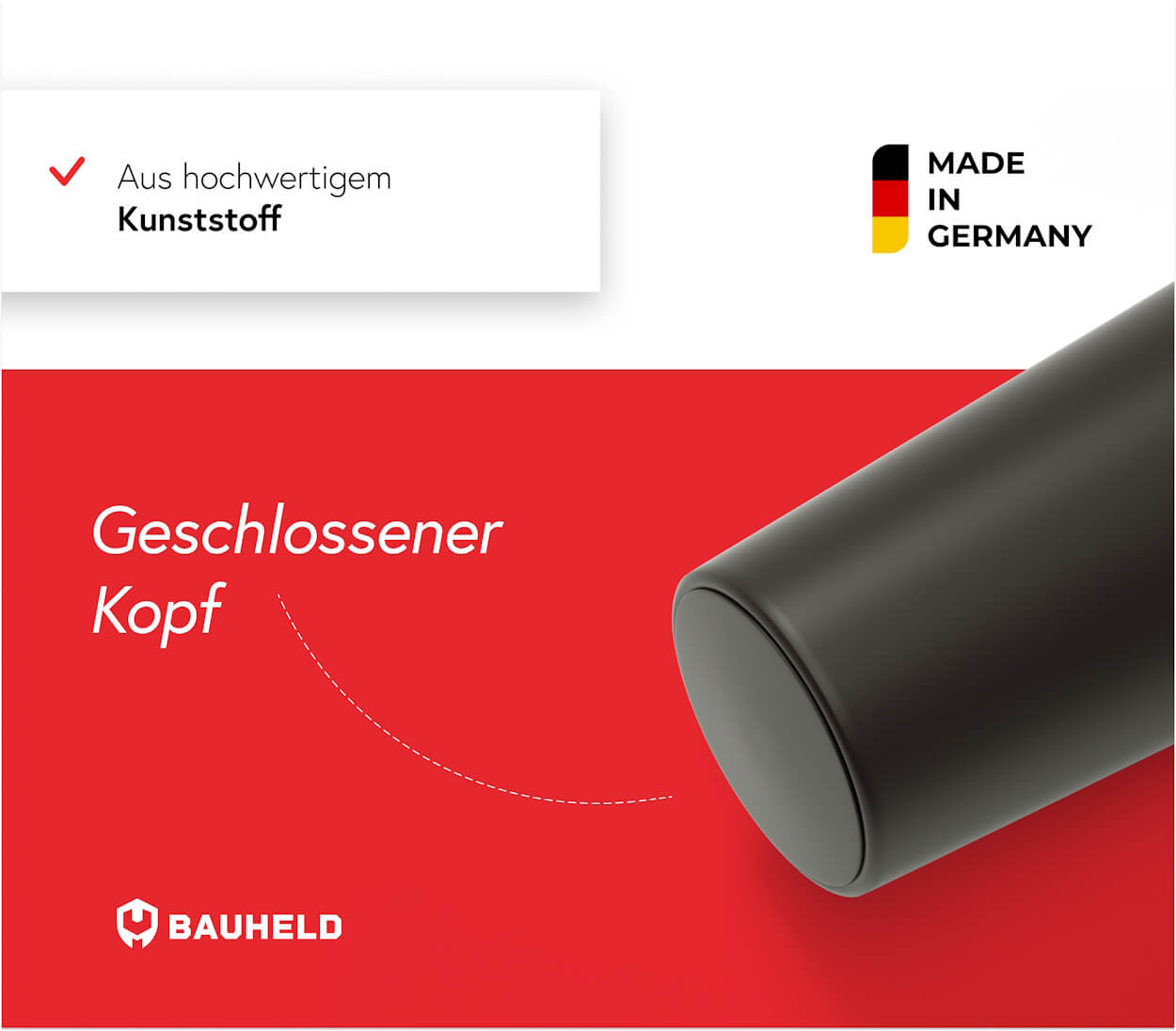 Rolladenstopper Geschlossen 40 mm - Braun