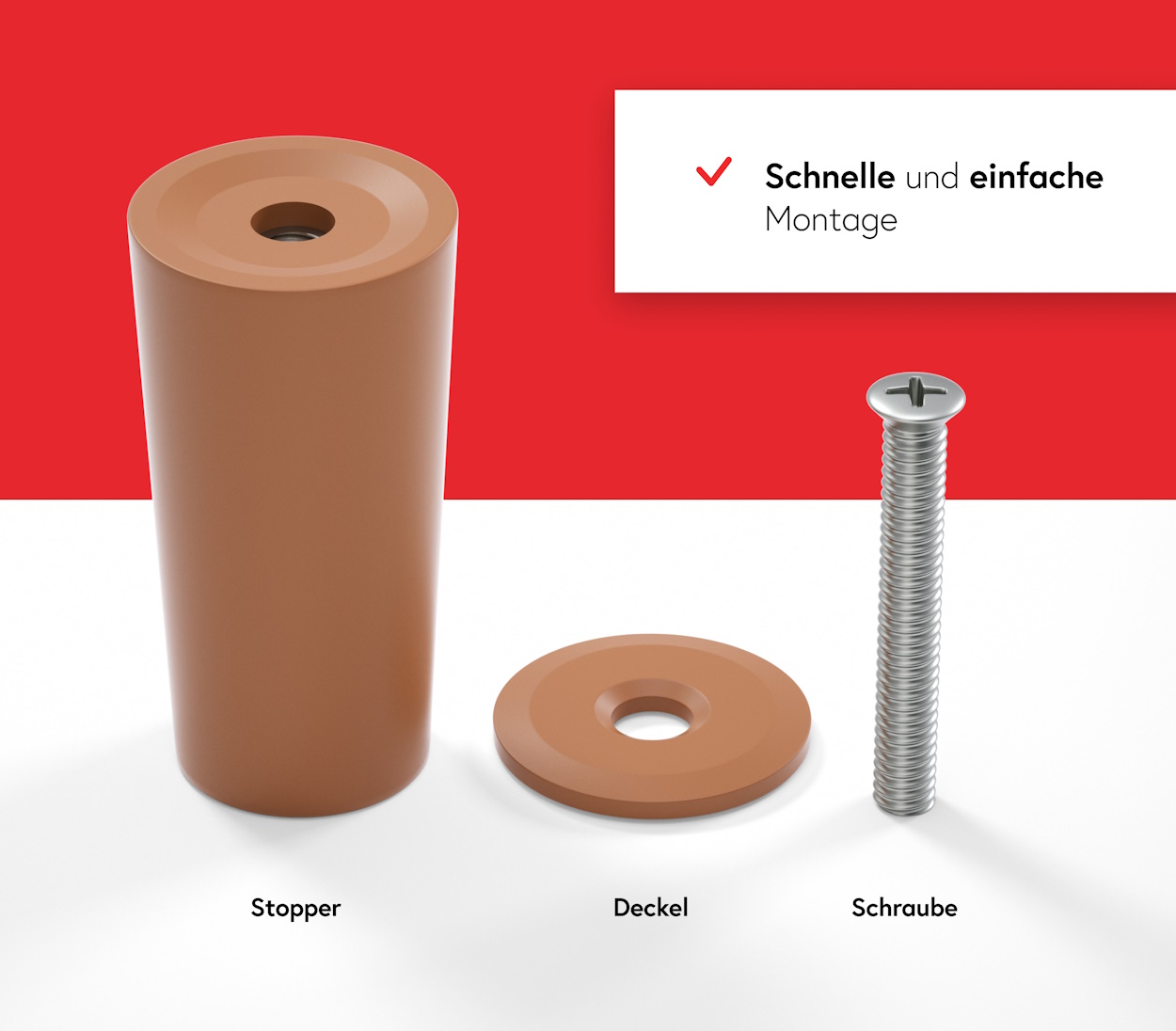 Rolladenstopper 40 mm - Hellbraun