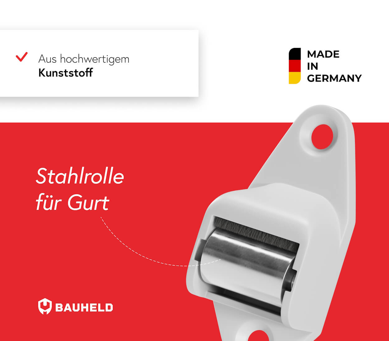 Gurtführung Rolladen - 14mm - Stahlrolle