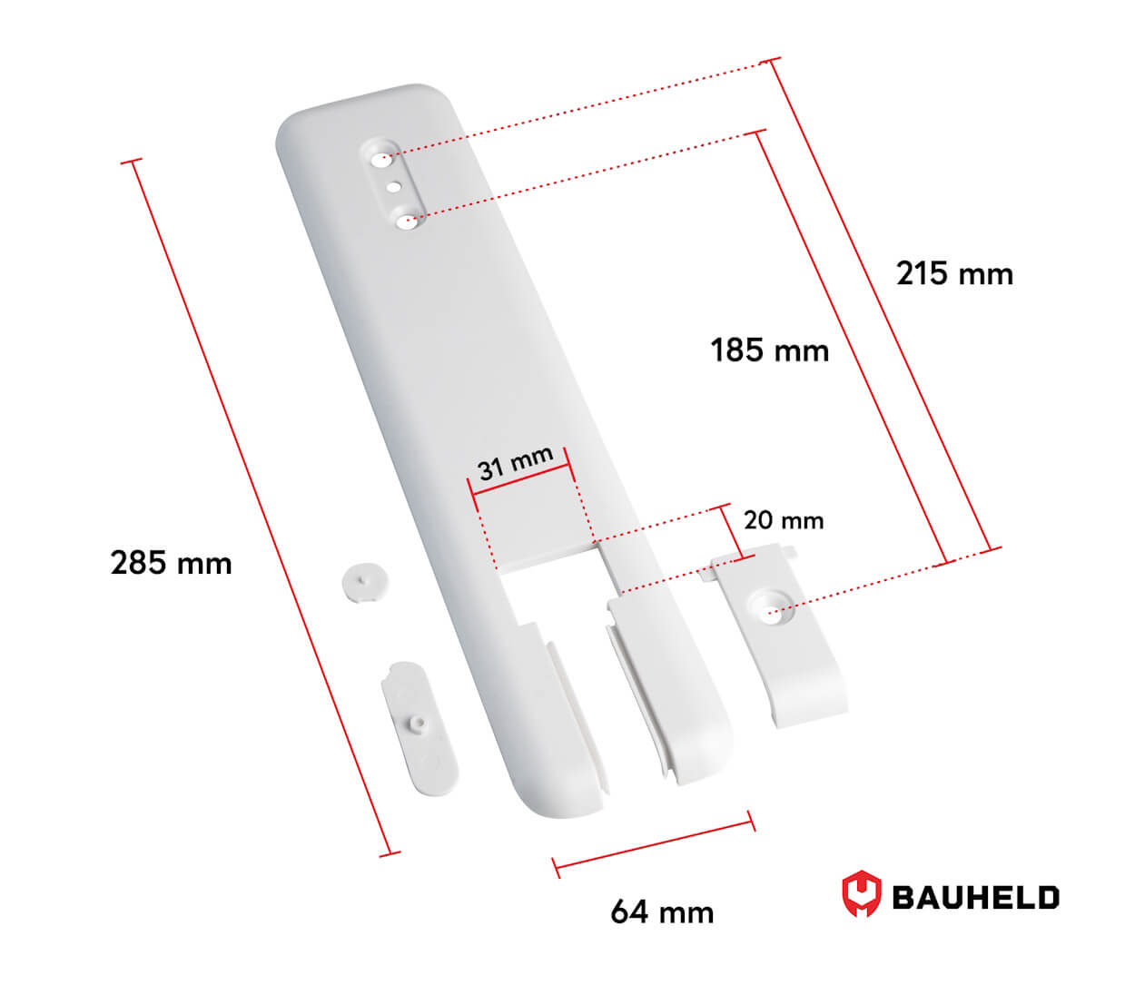 Gurtwickler Abdeckplatte ohne Gurtausbau