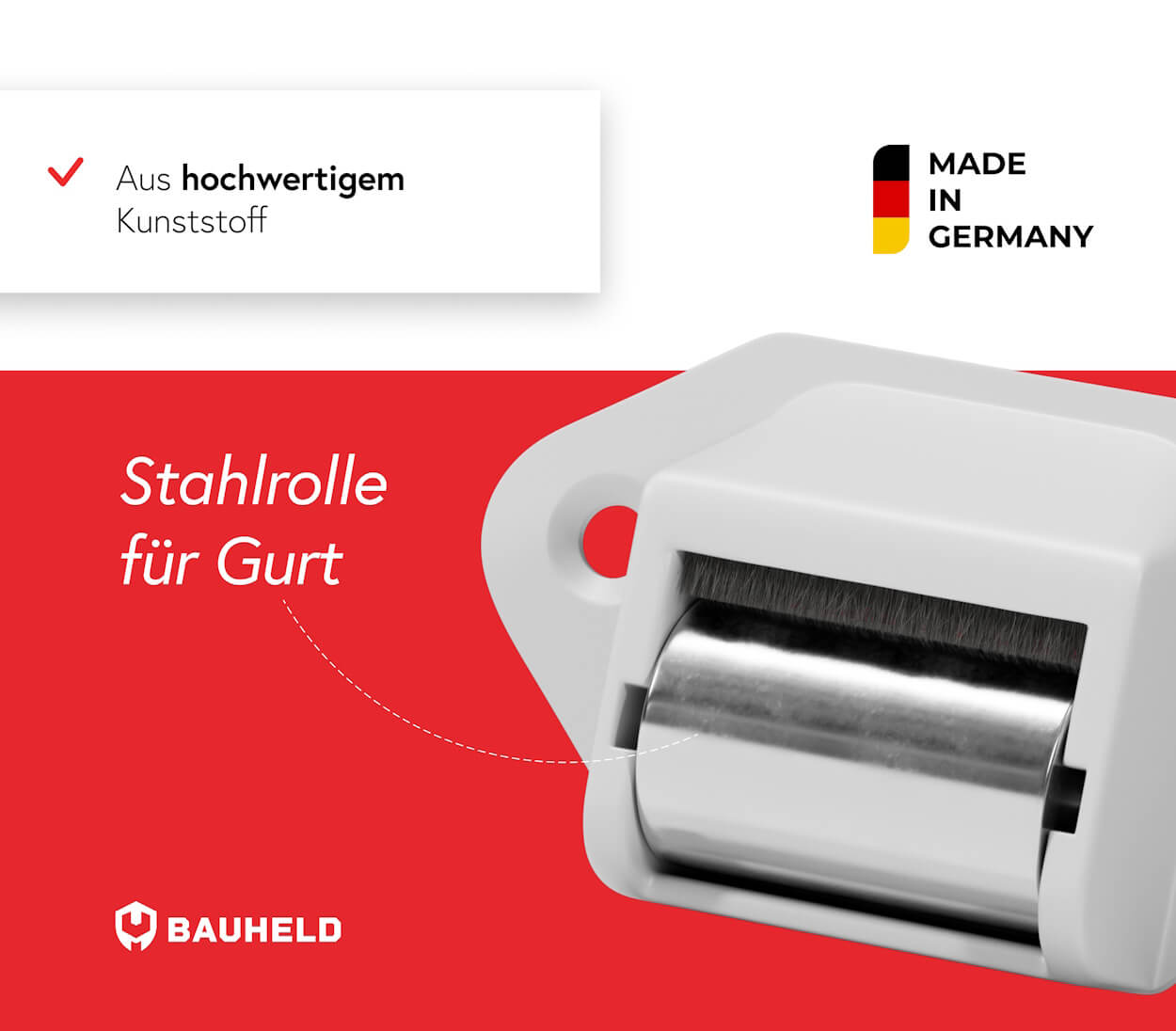 Gurtführung Rolladen - 23mm - Stahlrolle