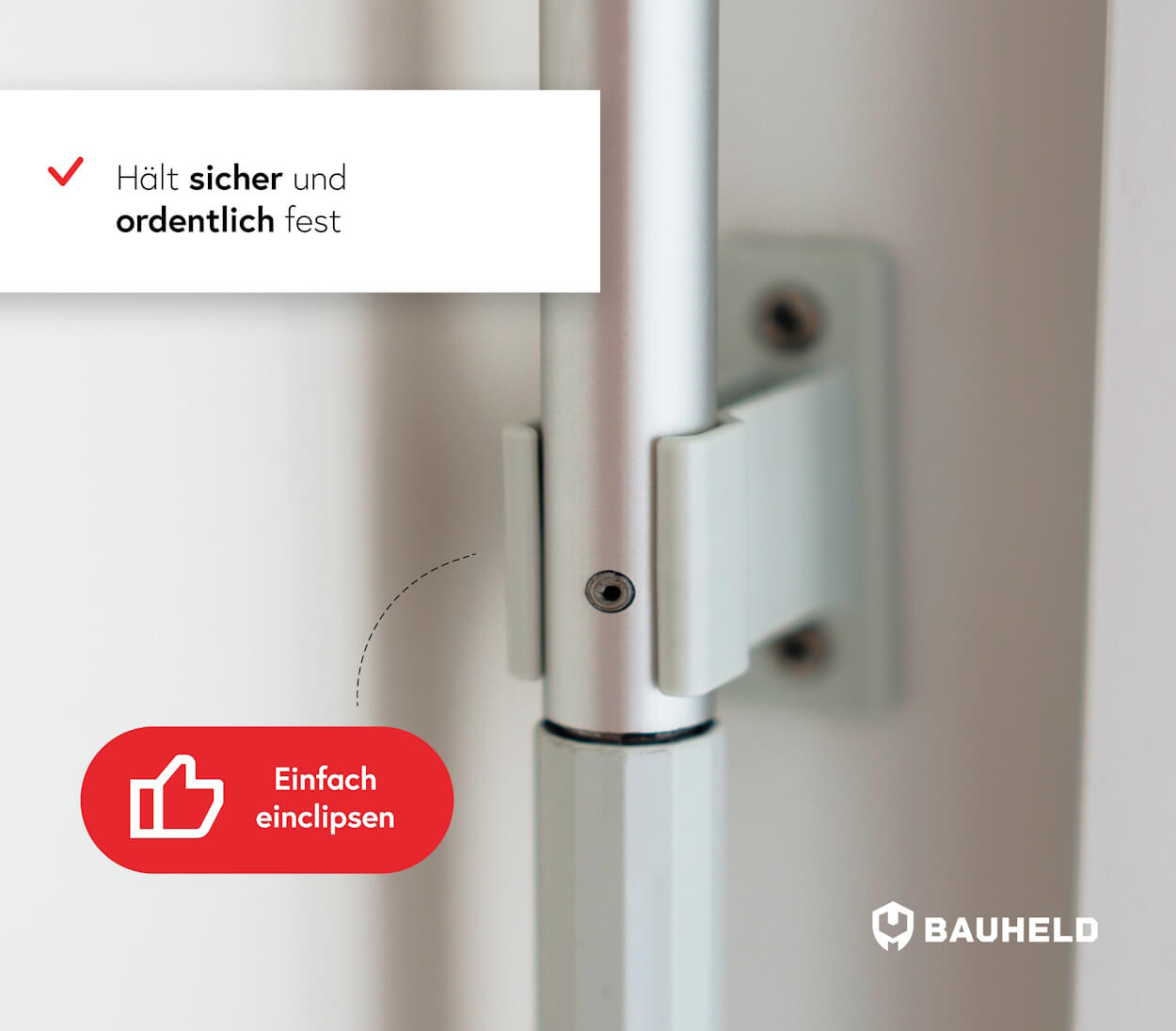 Kurbelhalter Einfach - 35 mm - Grau