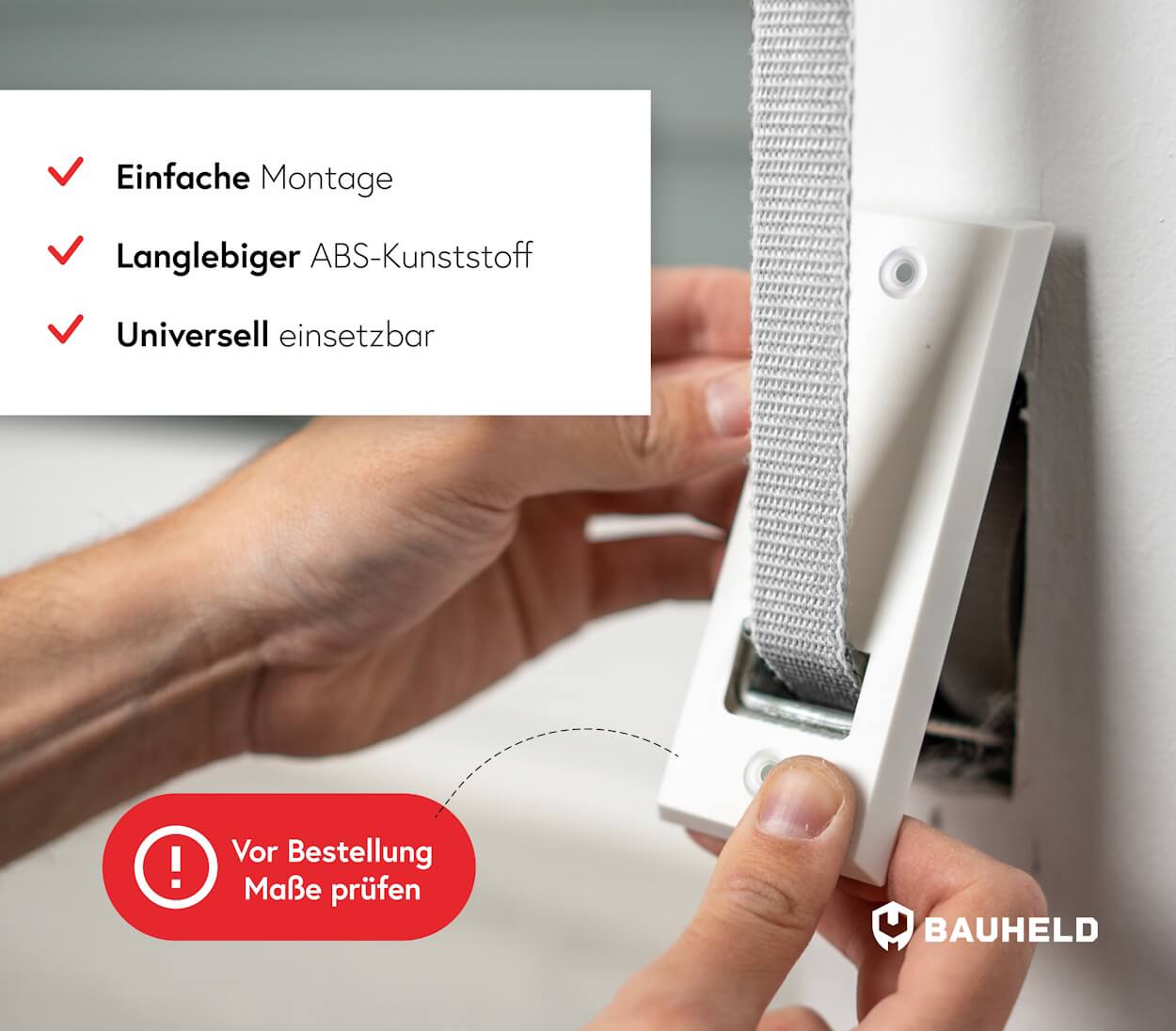 Gurtwickler Abdeckplatte - 105 mm - 6 Stück