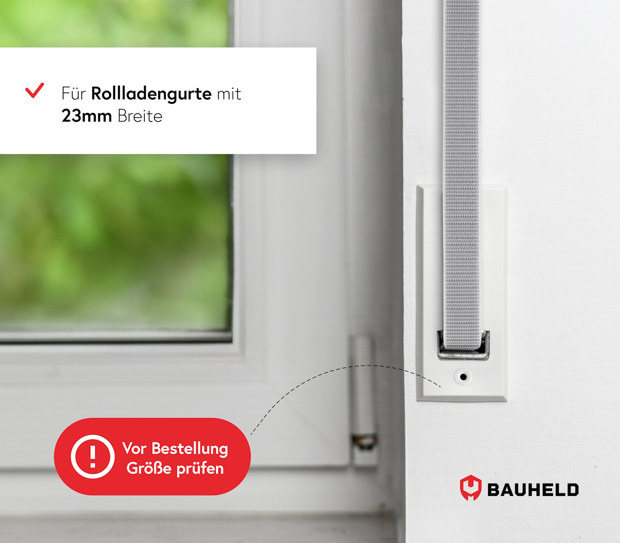 Gurtwickler Abdeckplatte Metall - Offen