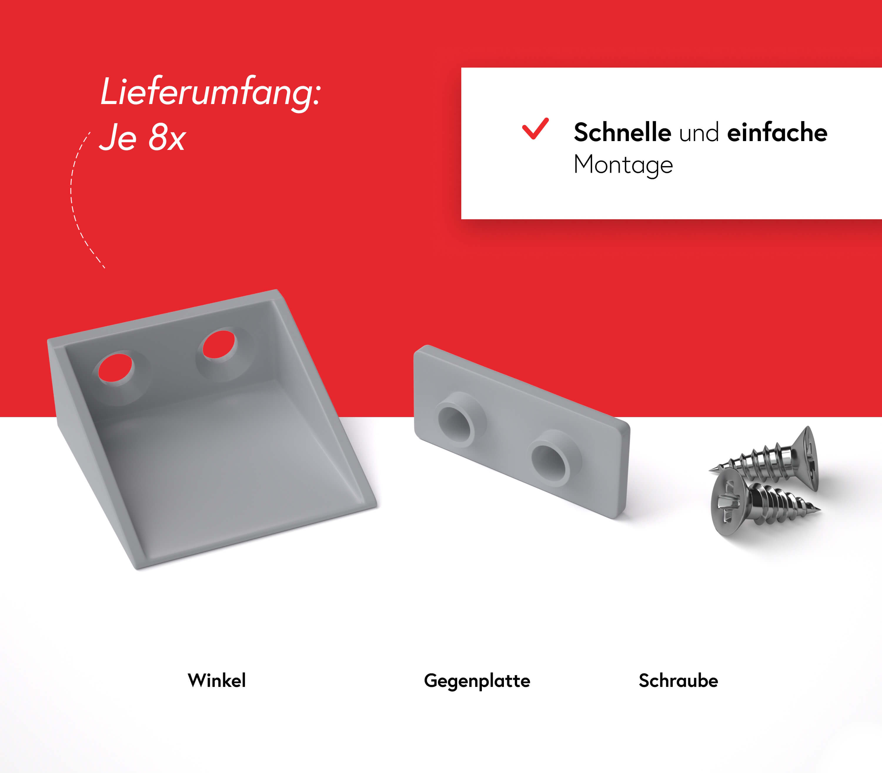 Rolladen Anschlagwinkel - Hellgrau