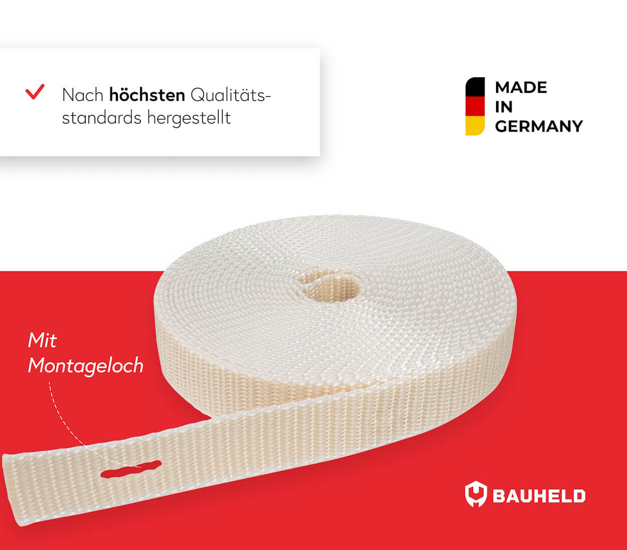 6m Rolladenband 23 mm - Beige