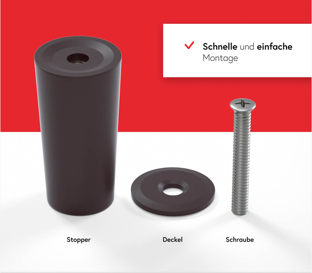 Rolladenstopper Geschlossen 40 mm - Braun