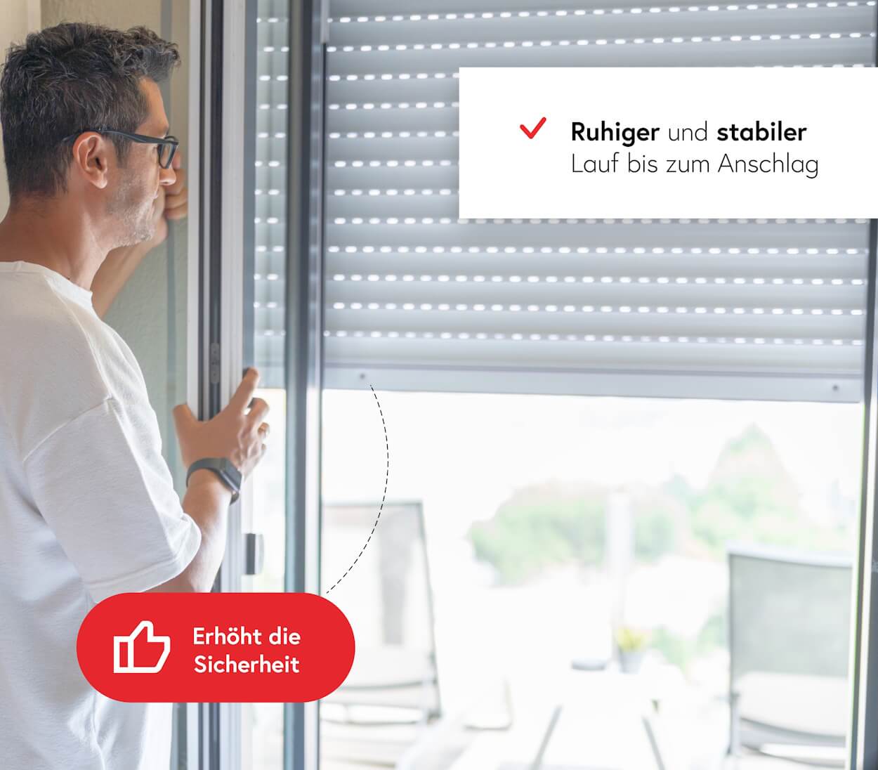 Rolladenstopper 40 mm - Hellgrau