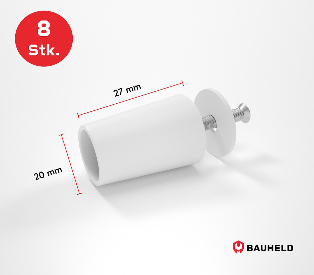 Rolladenstopper 27 mm - Weiß