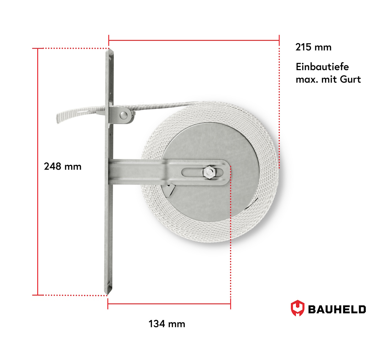 Gurtwickler Unterputz - 215 mm