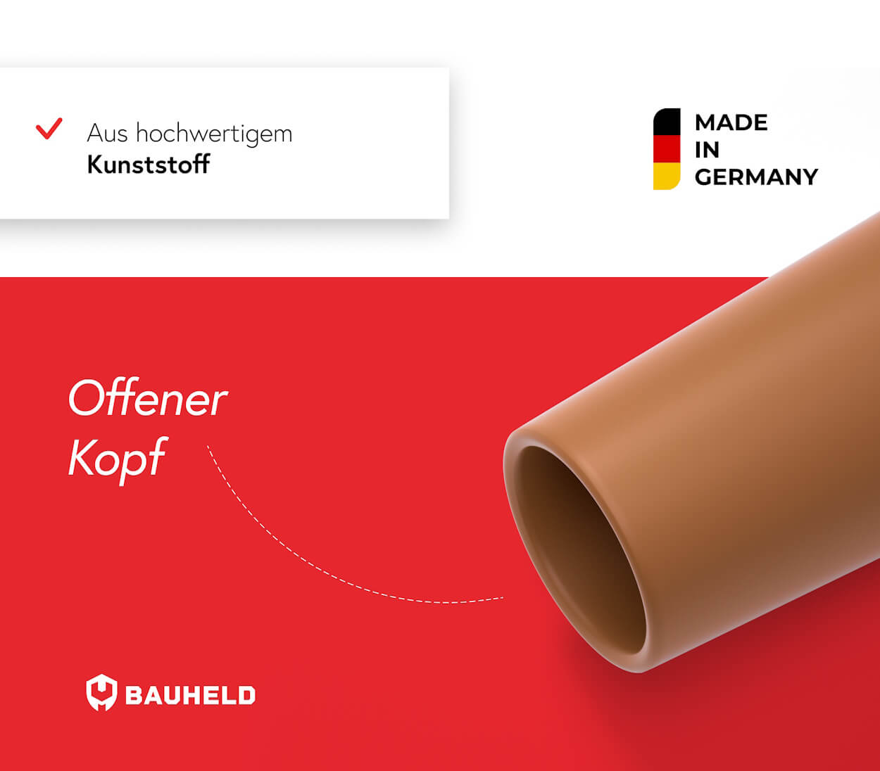 Rolladenstopper 27 mm - Hellbraun