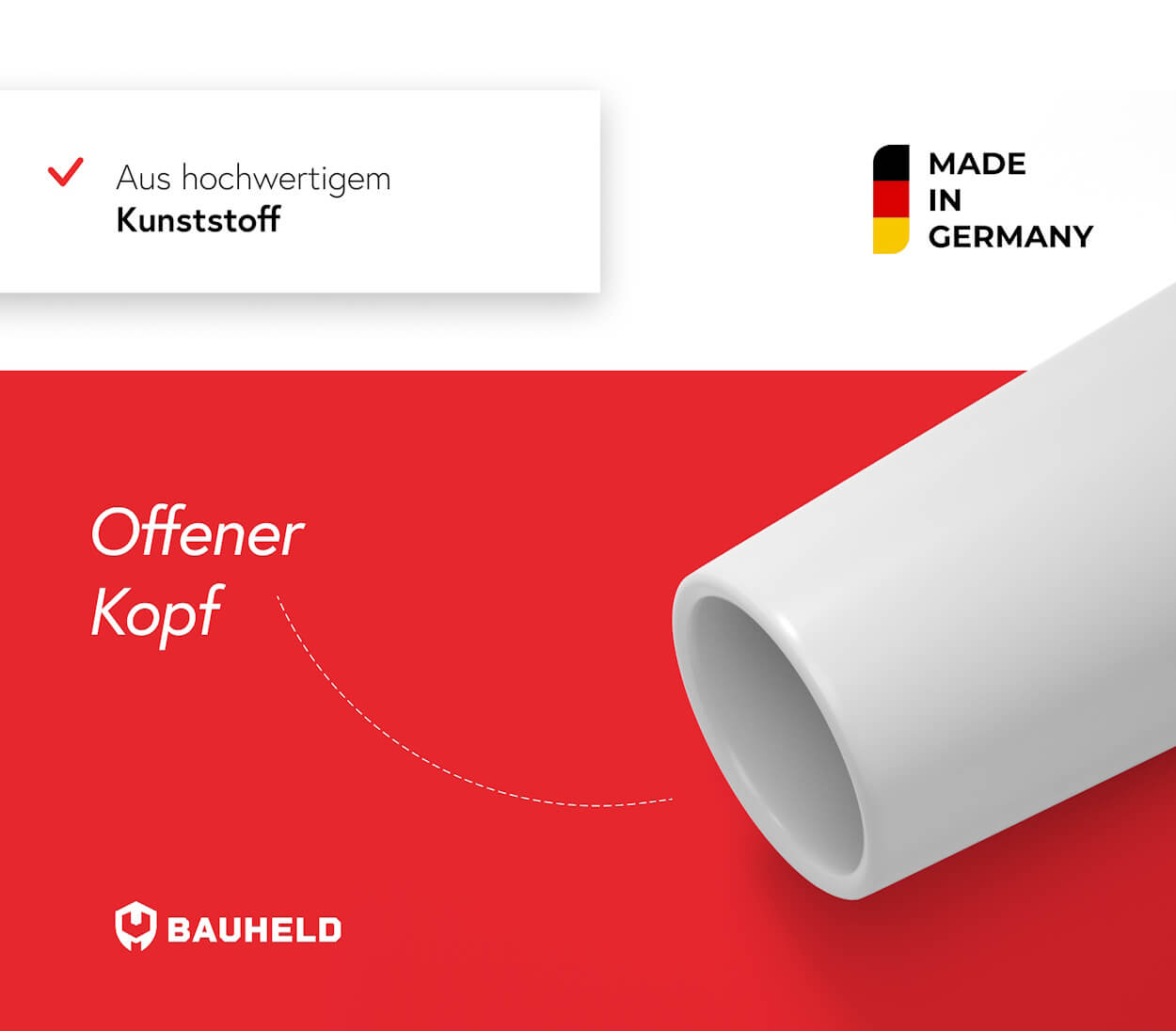 Rolladenstopper 27 mm - Weiß