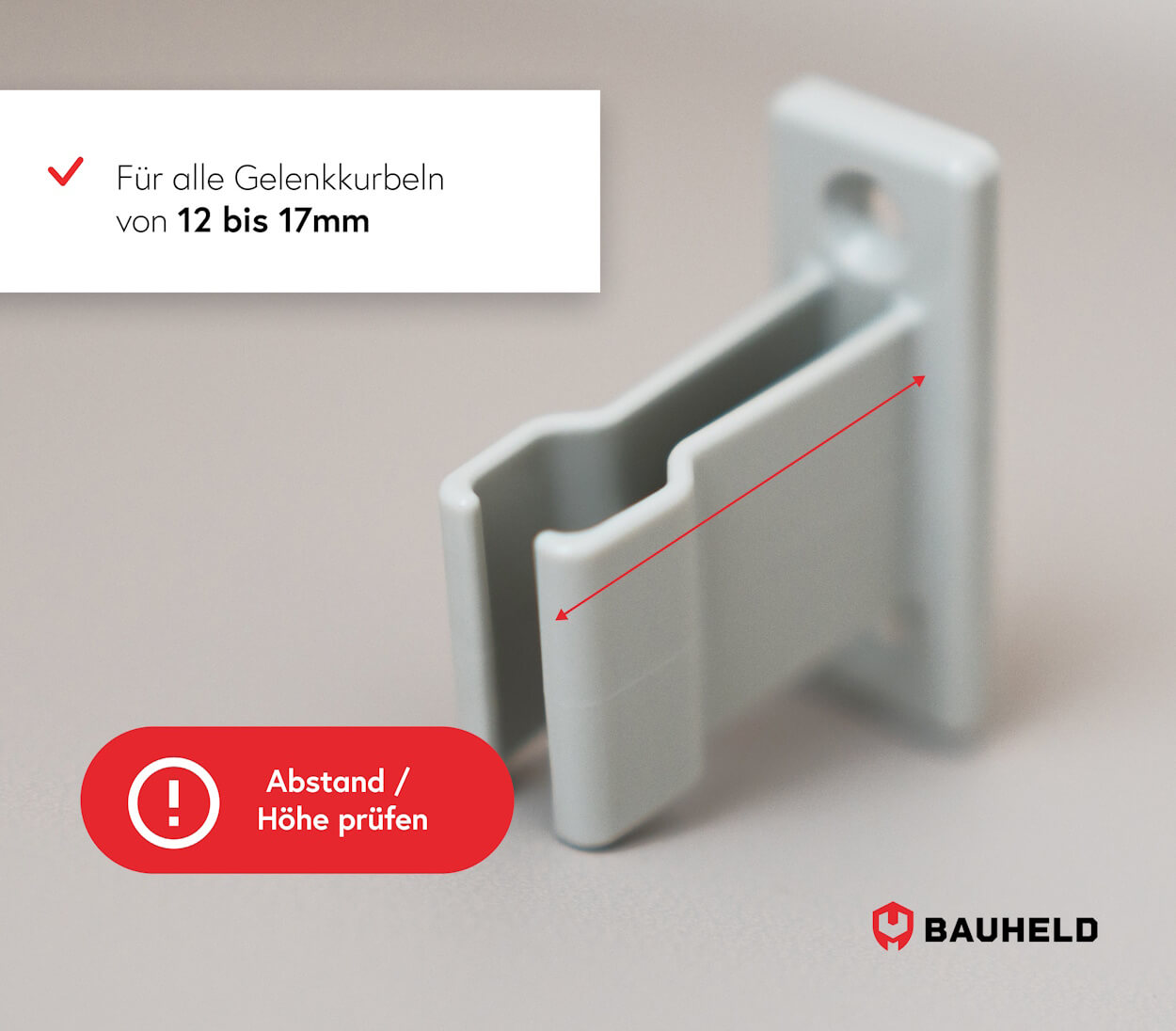 Kurbelhalter Einfach - 25 mm - Schwarz