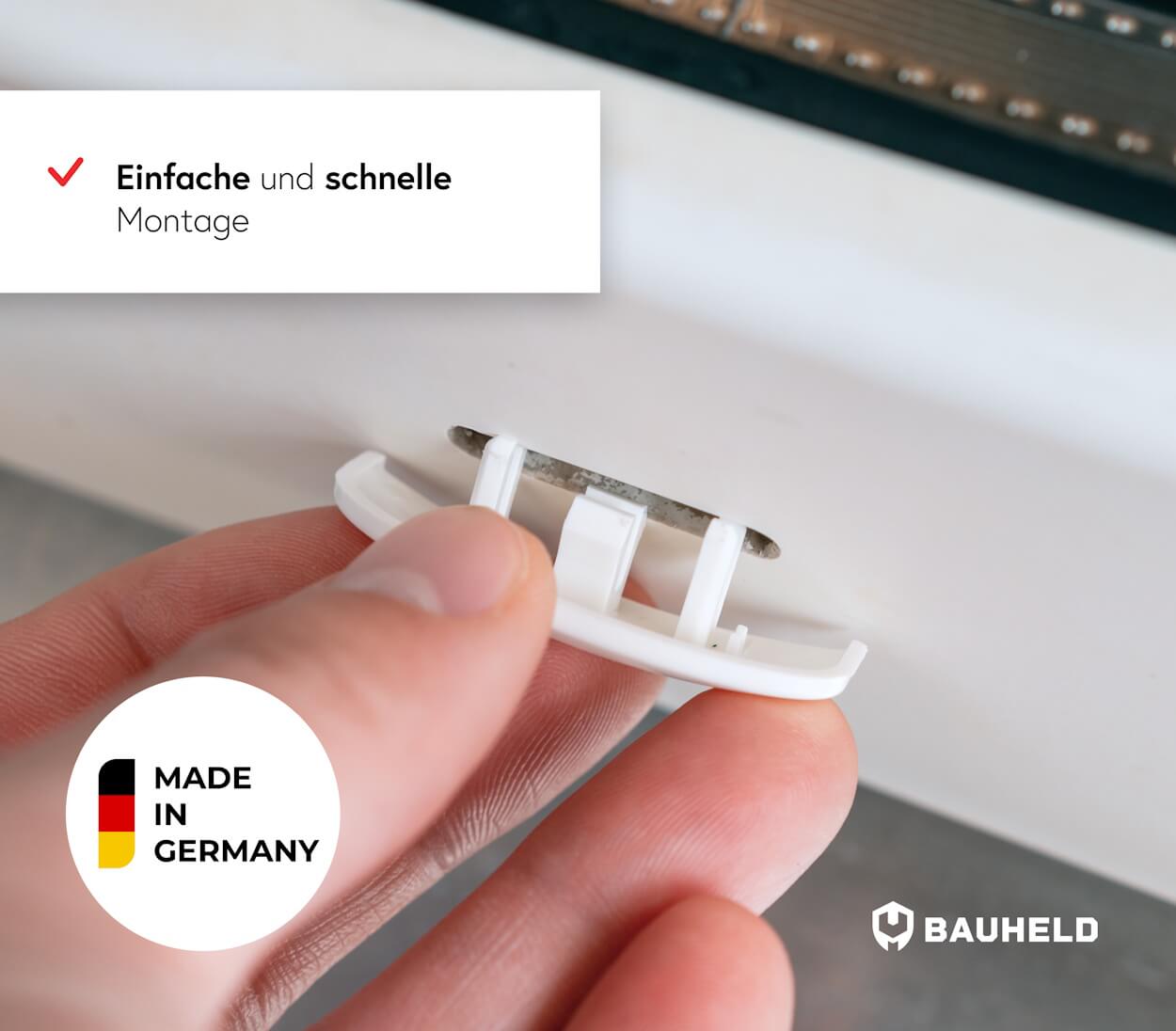 Fenster Wasserschlitzkappen 30 - 35 mm - RAL 9016