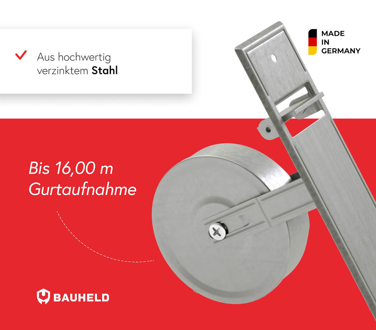 Gurtwickler Unterputz - 260 mm, Ansicht 4