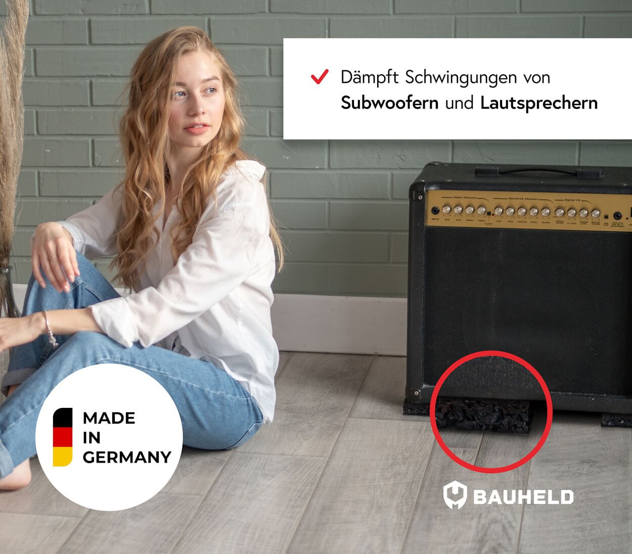 Antivibrationsmatte 60 x 60 cm