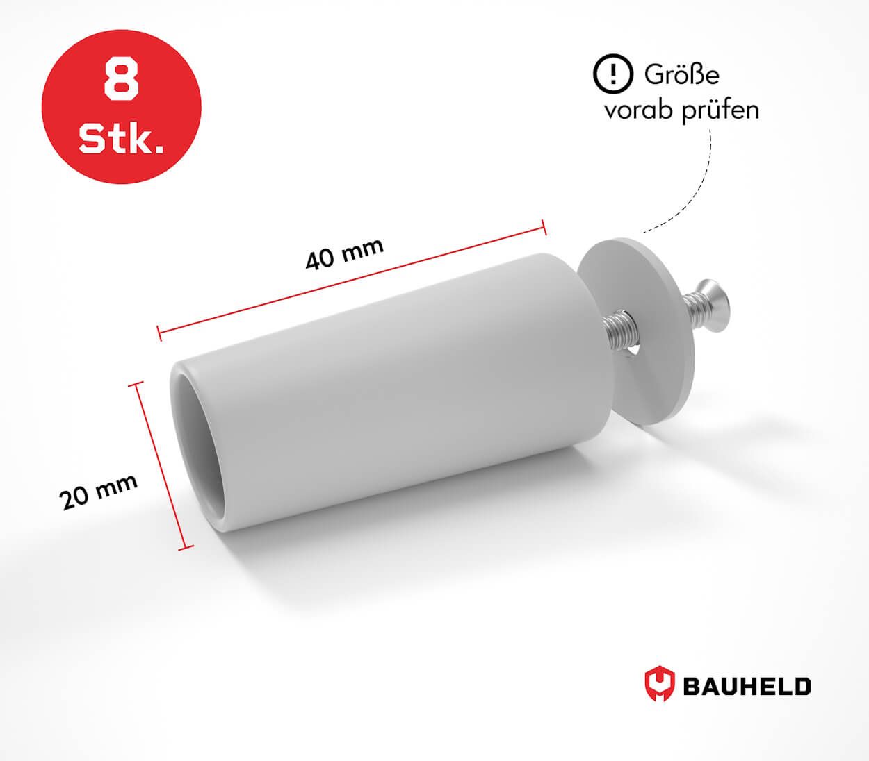 Rolladenstopper 40 mm - Hellgrau