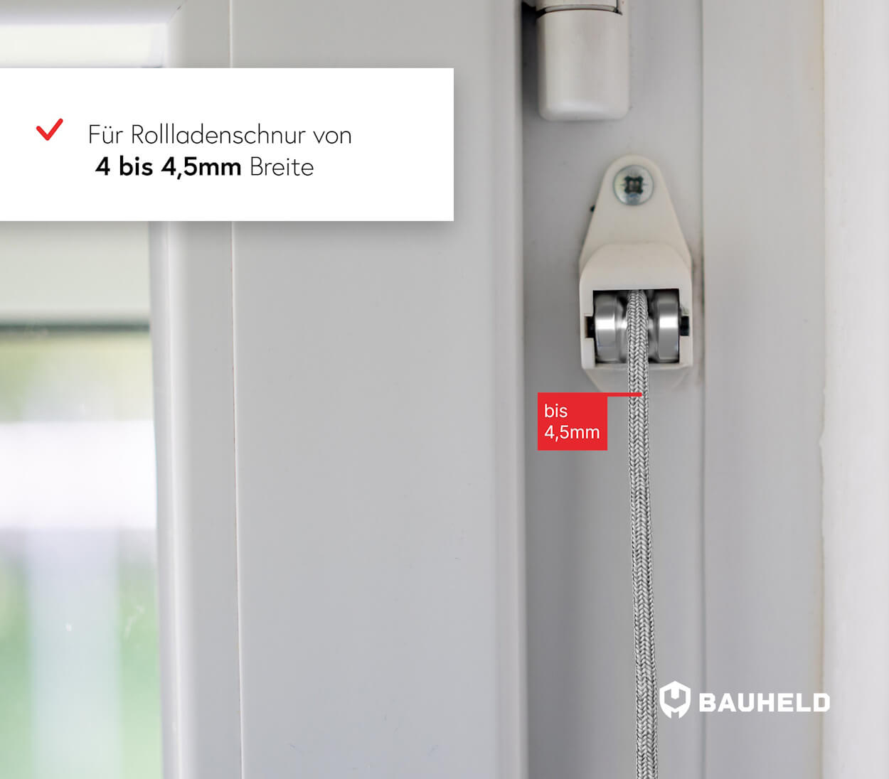 Schnurführung für Rolladen - Stahlrolle - Weiß