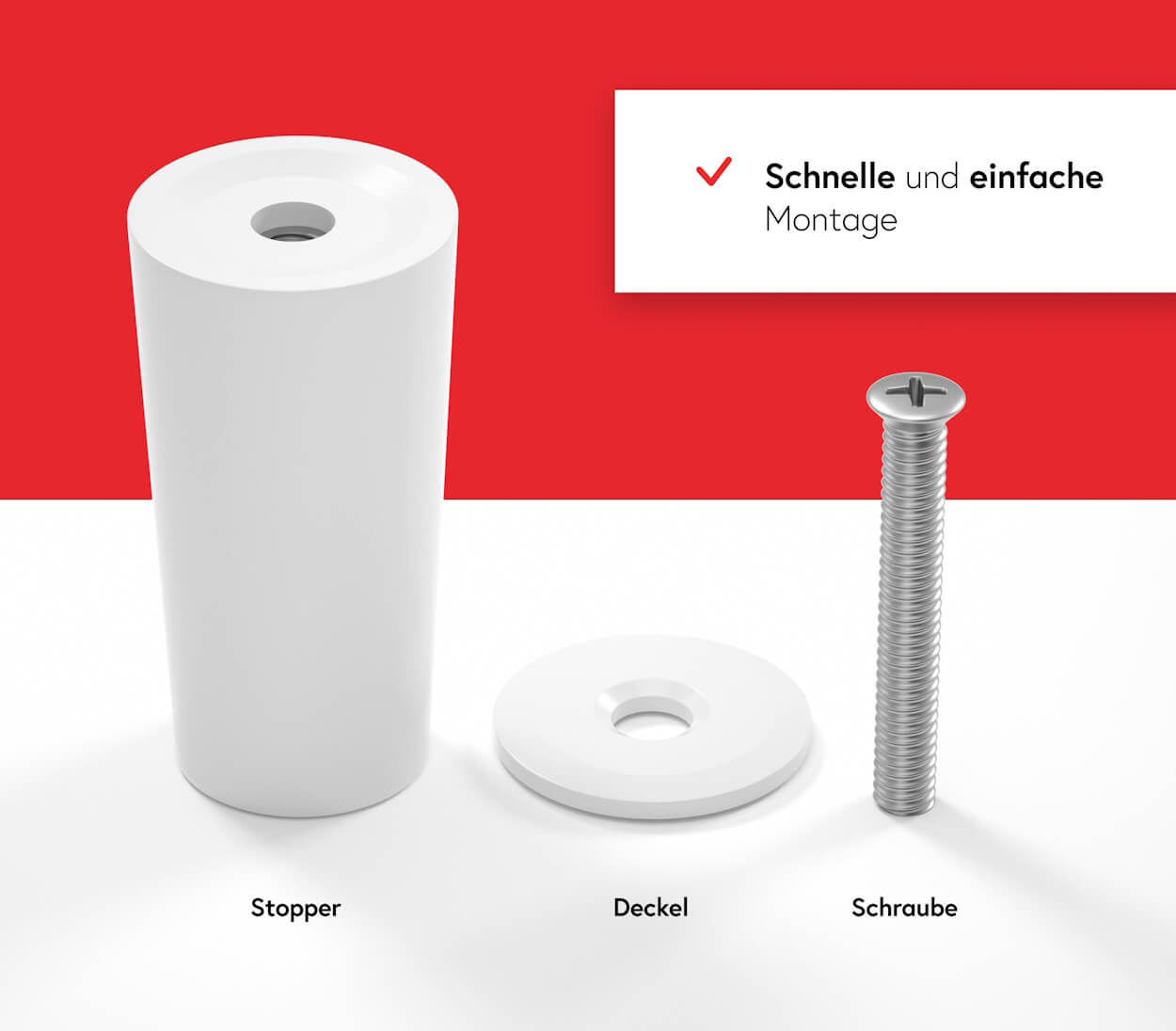 Rolladenstopper Geschlossen 40 mm - Weiß