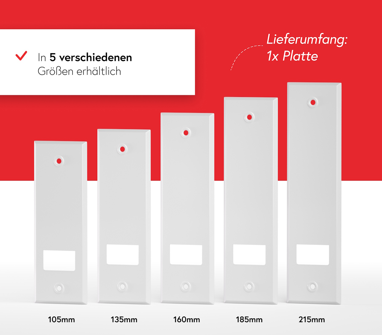 Gurtwickler Abdeckplatte Metall - Offen