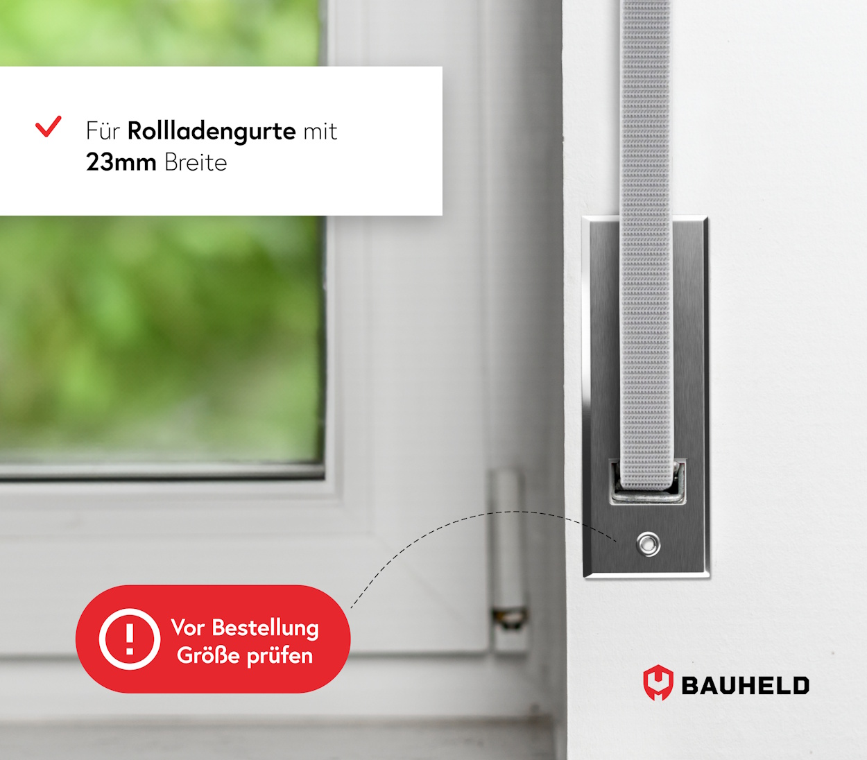 Gurtwickler Abdeckplatte Metall - Offen