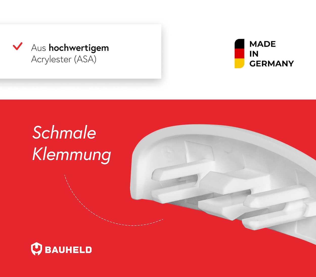 Fenster Wasserschlitzkappen 25 - 30 mm - RAL 9003