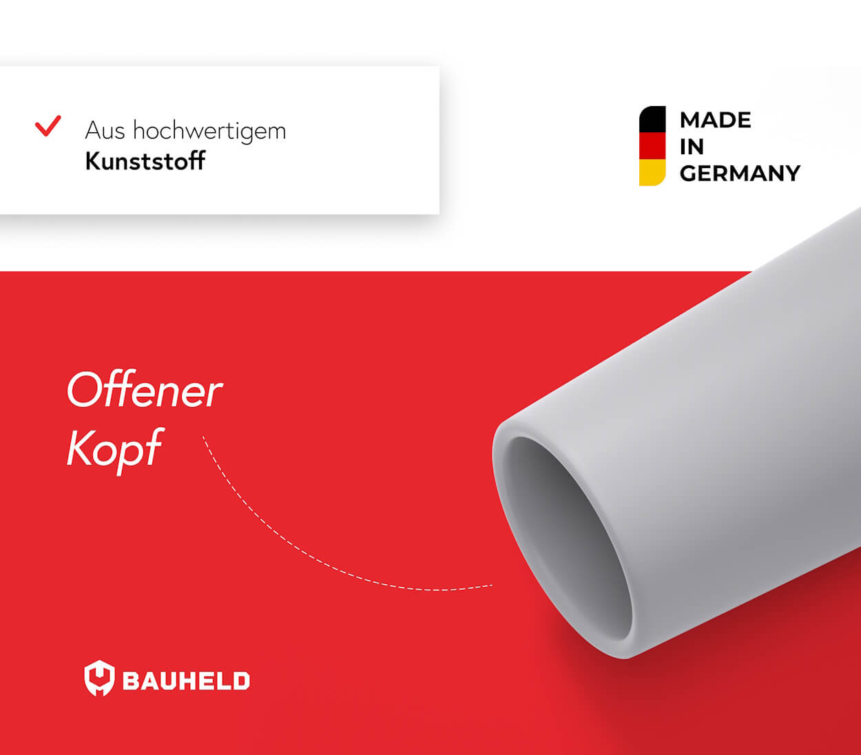 Rolladenstopper 27 mm - Hellgrau