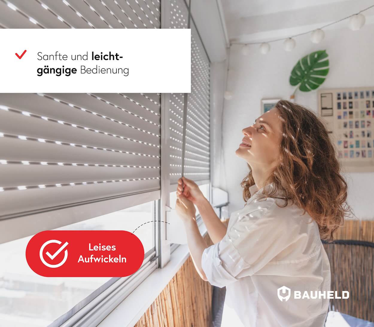 Gurtwickler Aufputz - 14 mm - Braun