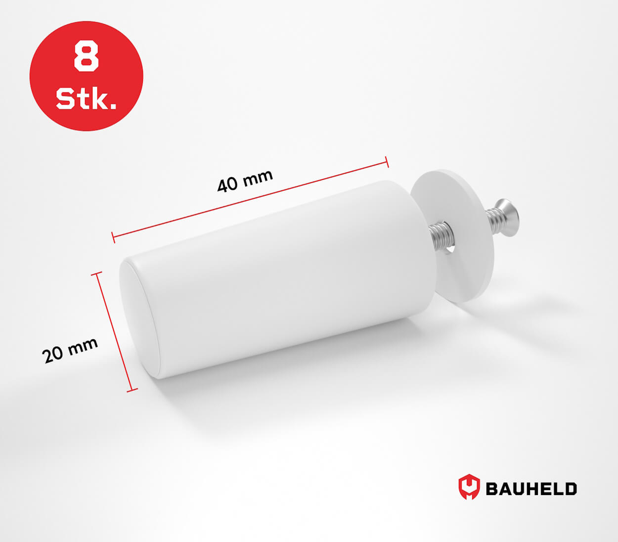 Rolladenstopper Geschlossen 40 mm - Weiß