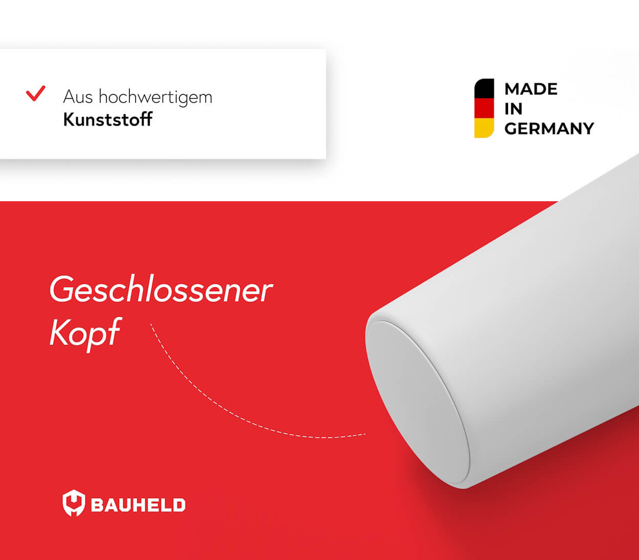 Rolladenstopper Geschlossen 40 mm - Weiß