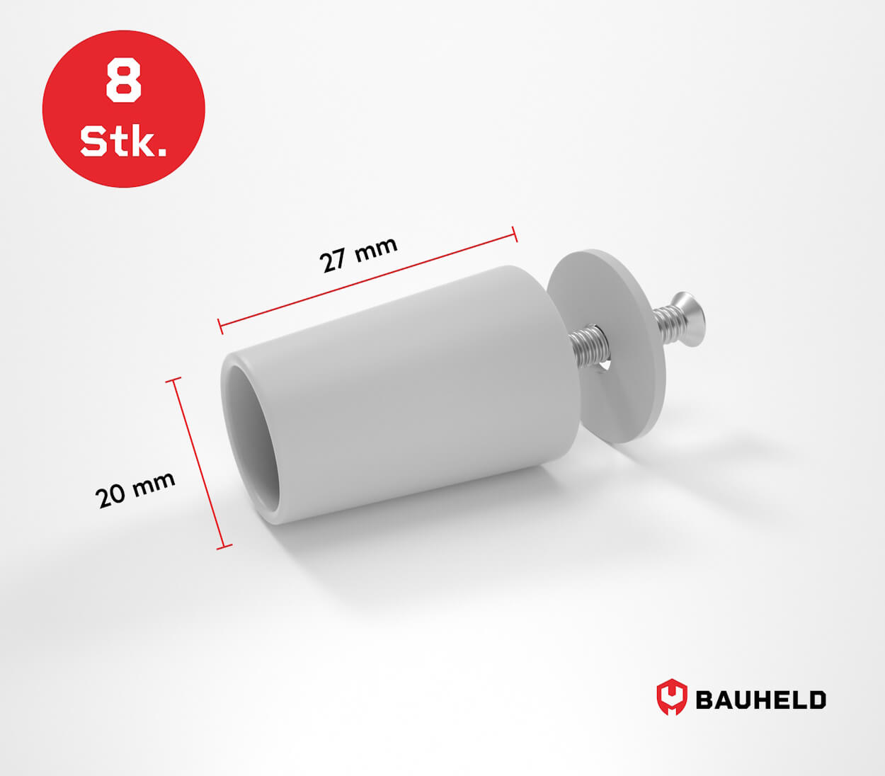 Rolladenstopper 27 mm - Hellgrau