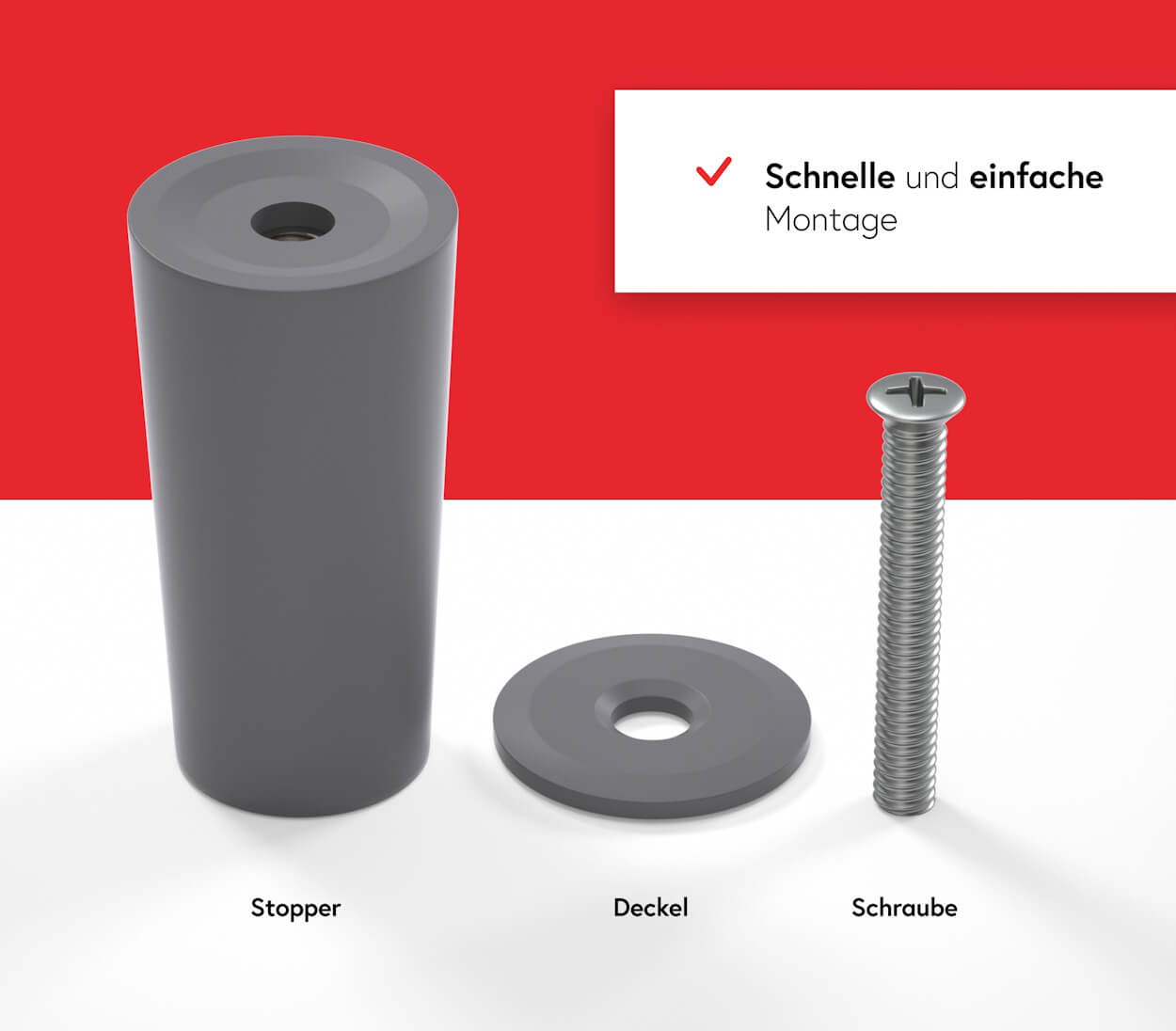 Rolladenstopper 27 mm - Grau