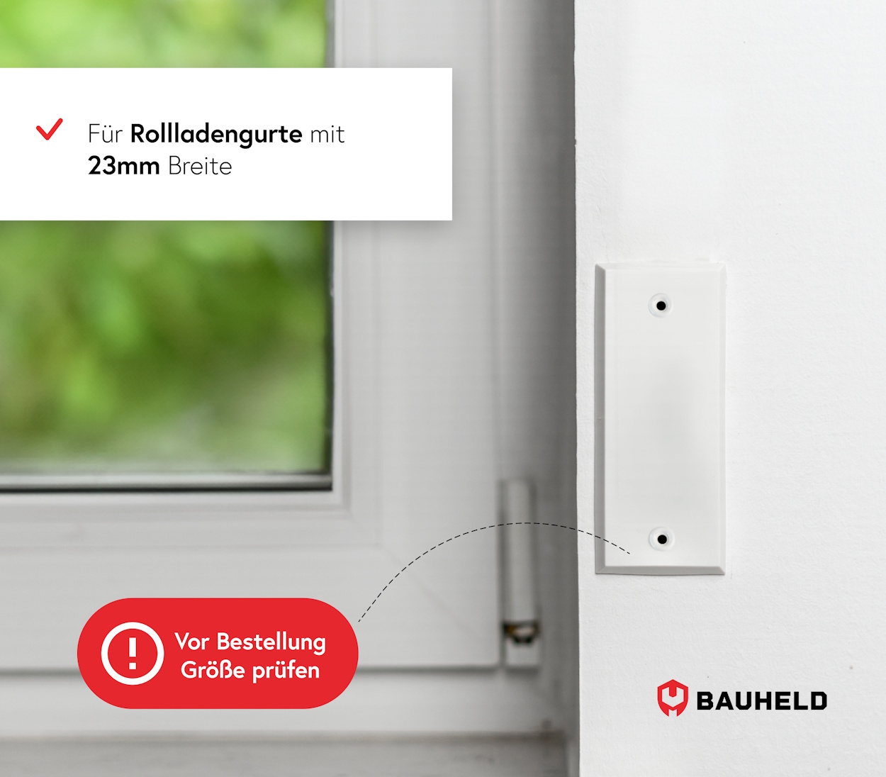 Gurtwickler Abdeckplatte Metall - Geschlossen